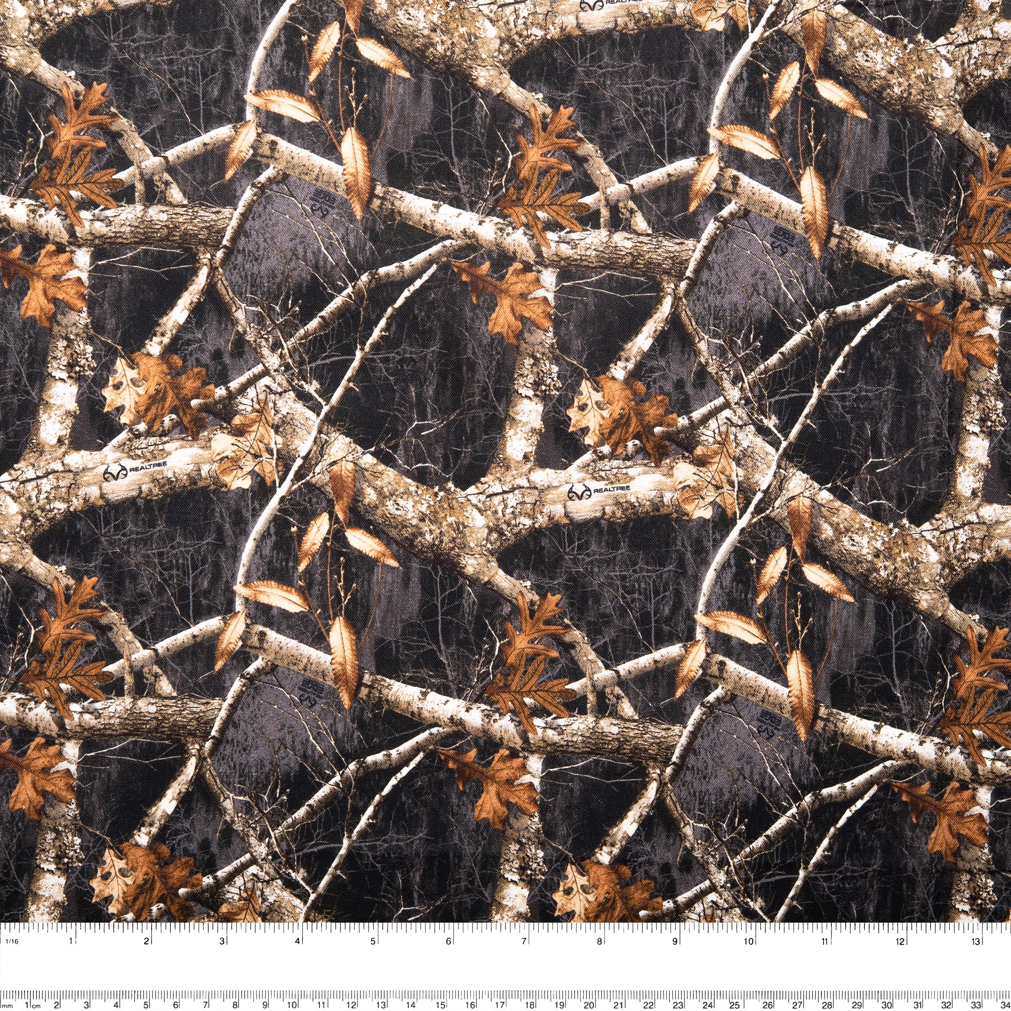 Printed cotton - REAL TREE - Black - Image 3