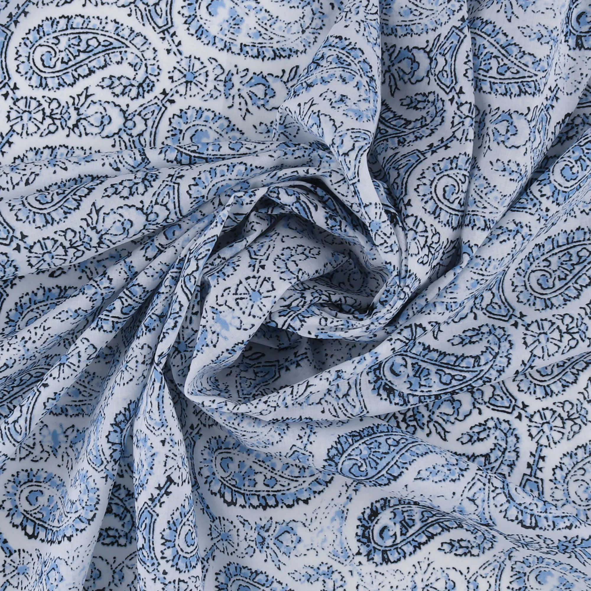 Printed Cotton Voile - EVERYDAY BLUES - 002 - Blue - Image 2