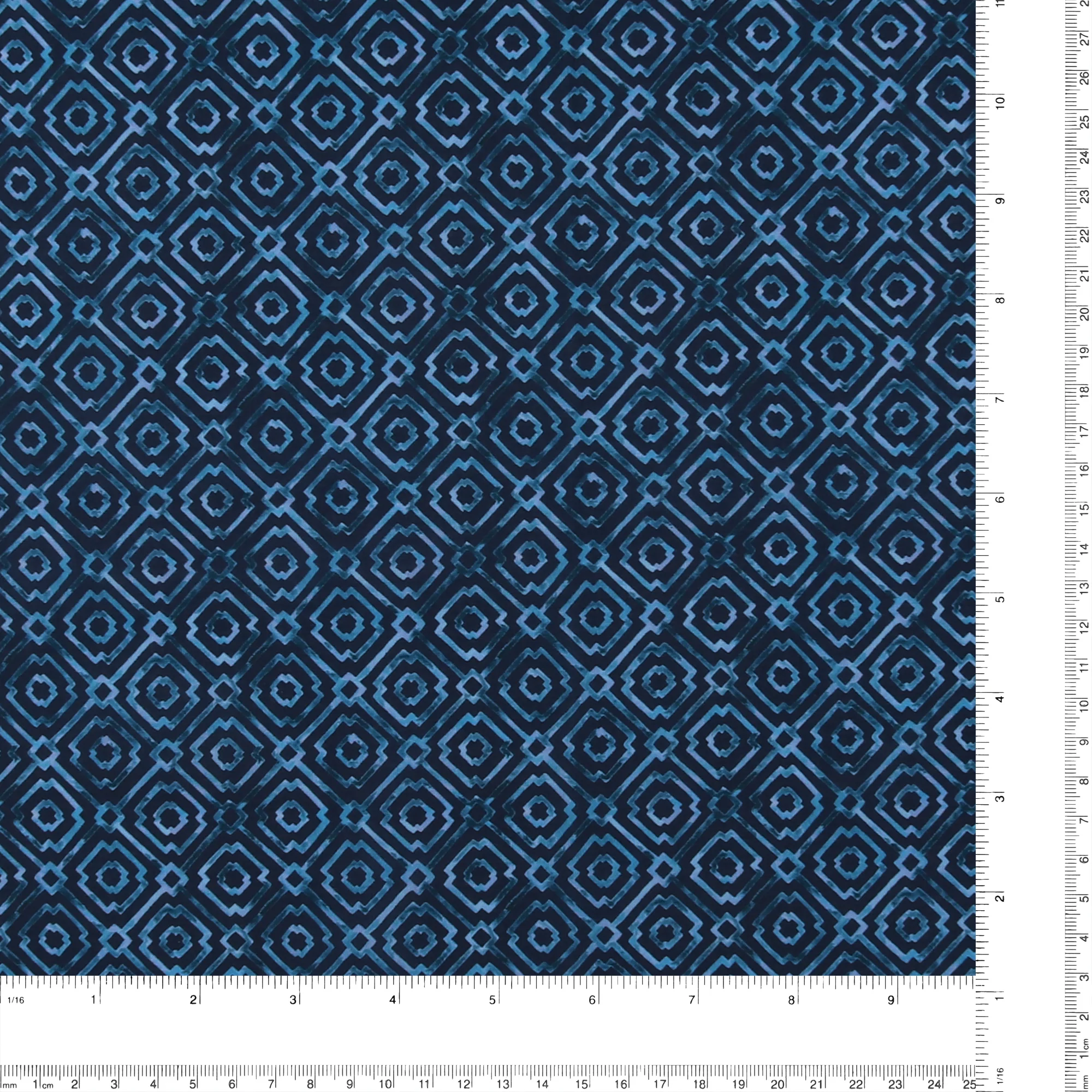 Printed Cotton Voile - EVERYDAY BLUES - 004 - Navy - Image 3
