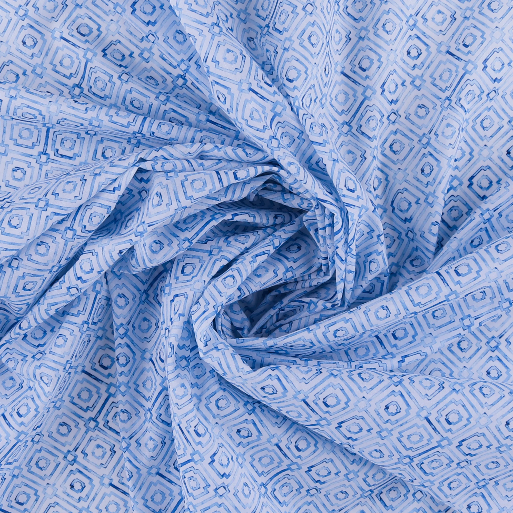 Printed Cotton Voile - EVERYDAY BLUES - 011 - Blue - Image 2