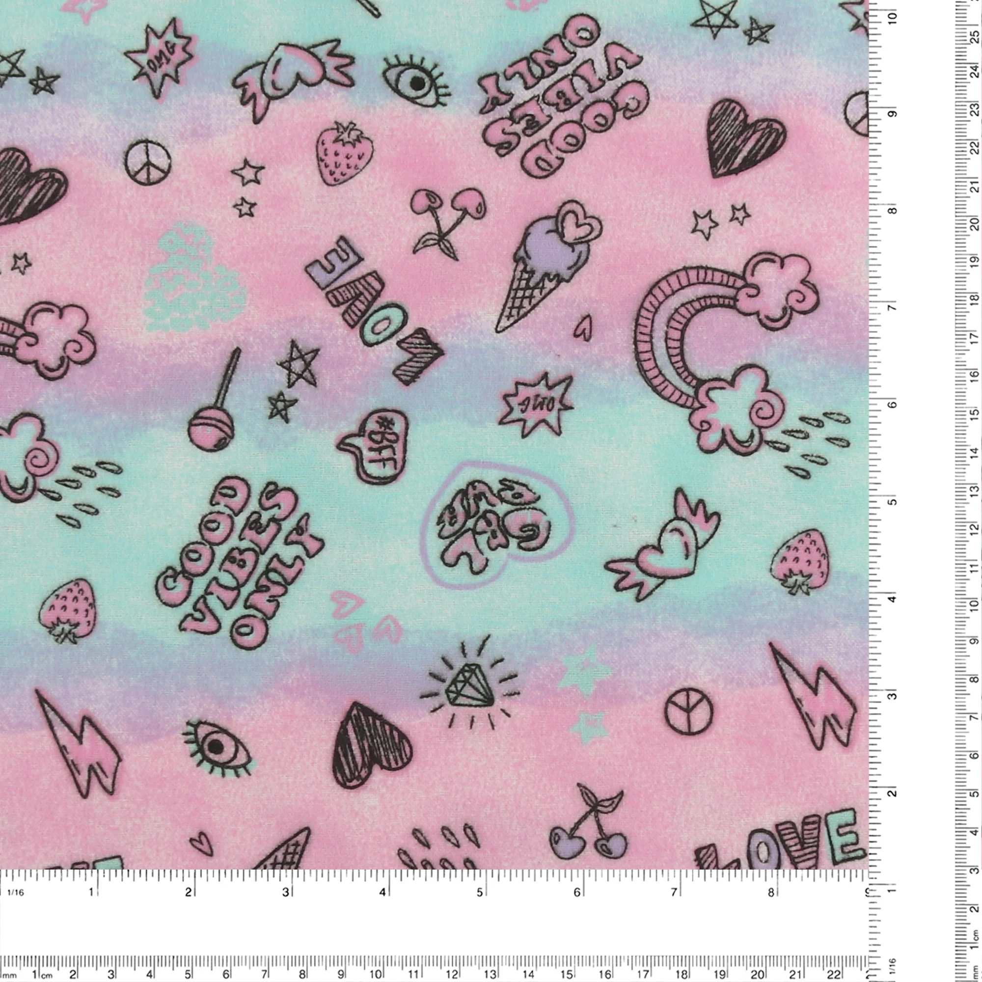 Printed Flannelette CHELSEA - 1537 - Pink - Image 3