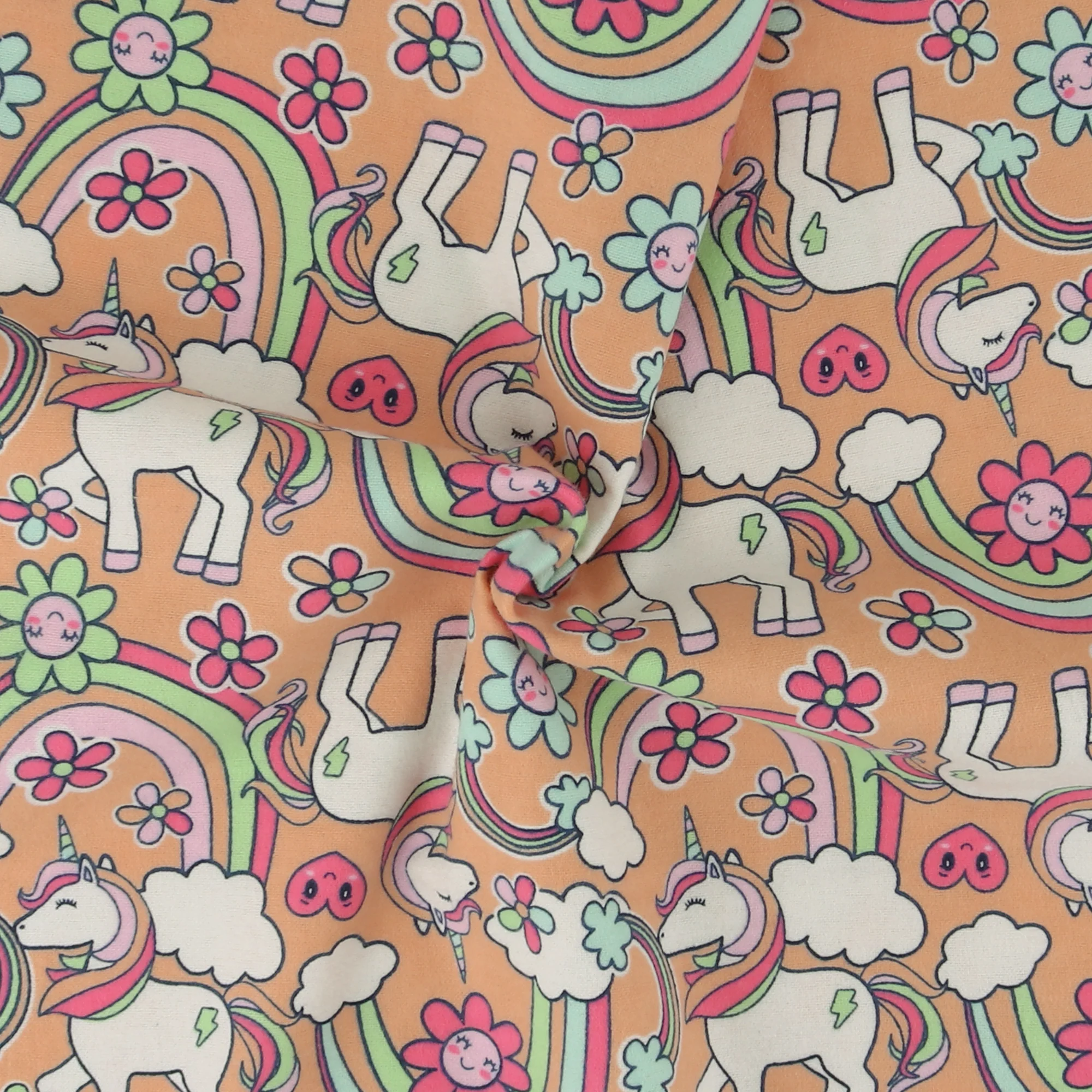 Printed Flannelette CHELSEA - 1542 - Peach - Image 2