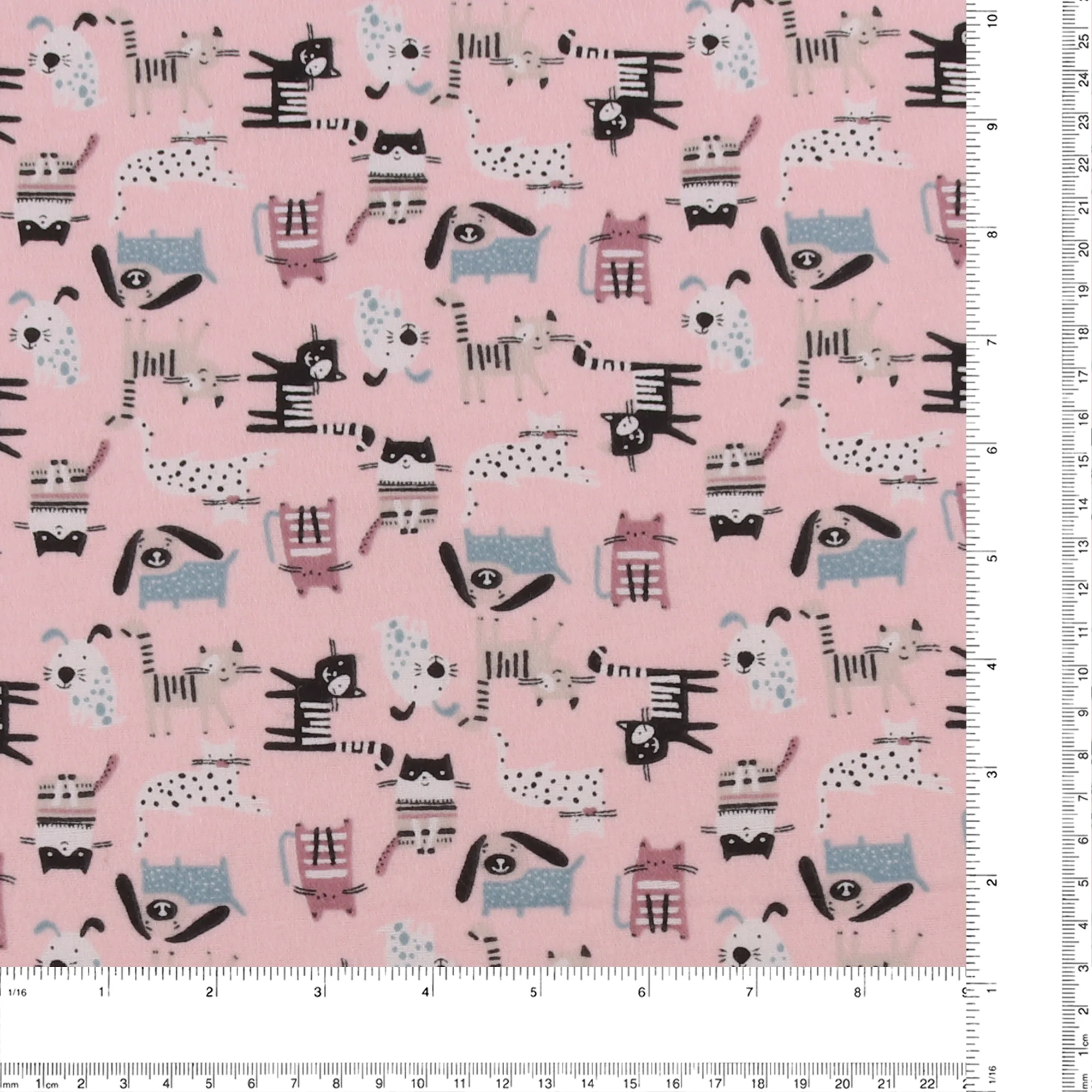 Printed Flannelette CHELSEA - 1580 - Light Pink - Image 3