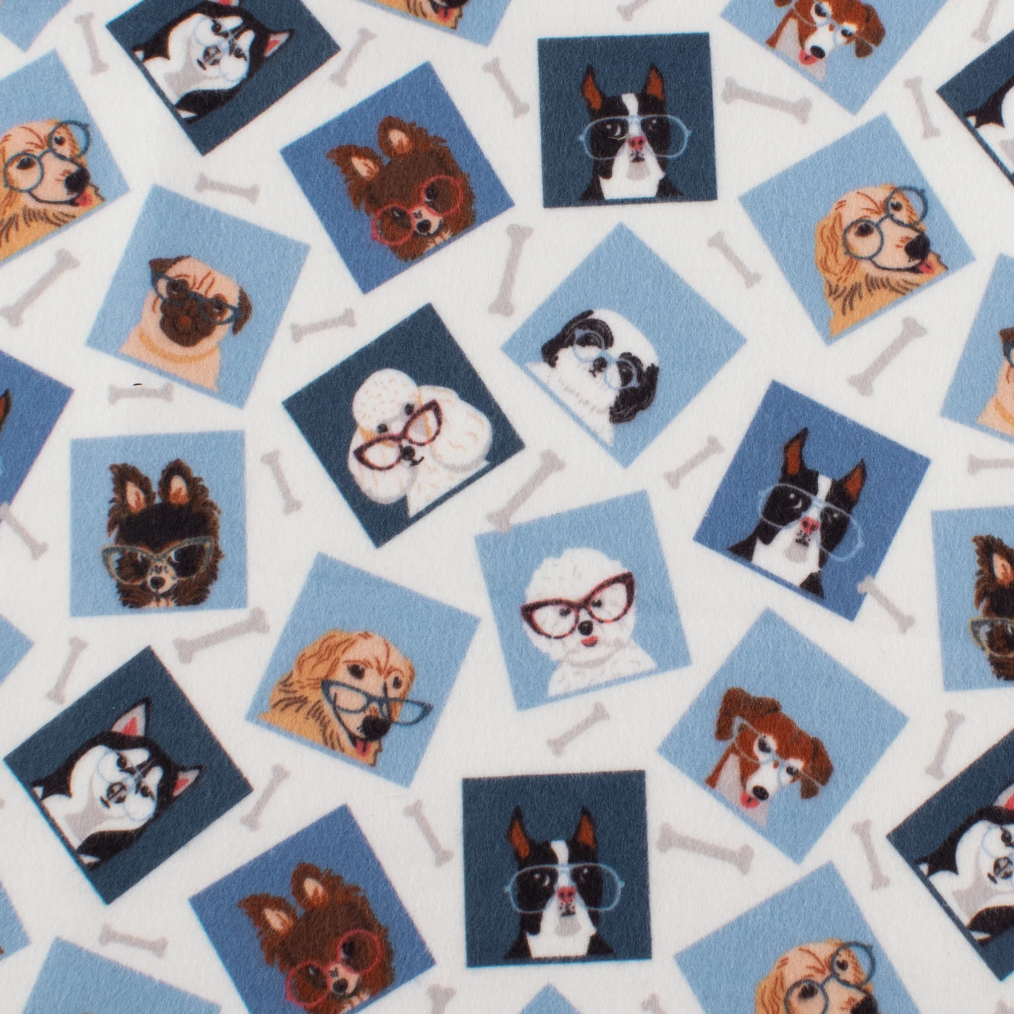Printed Flannelette - WINDHAM - 1011 - White