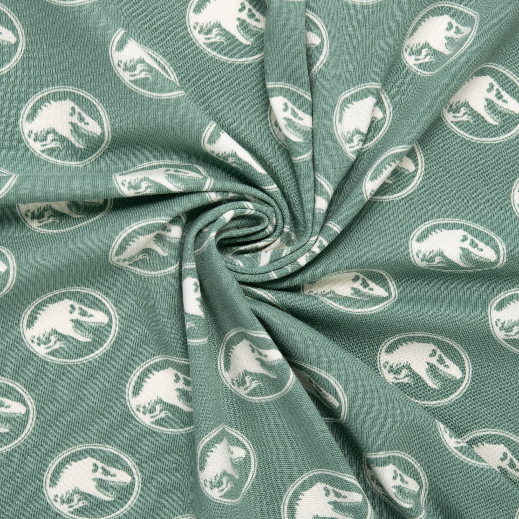 Printed knit - IMA-GINE F22 - Jurassic park - Steel green - Image 2