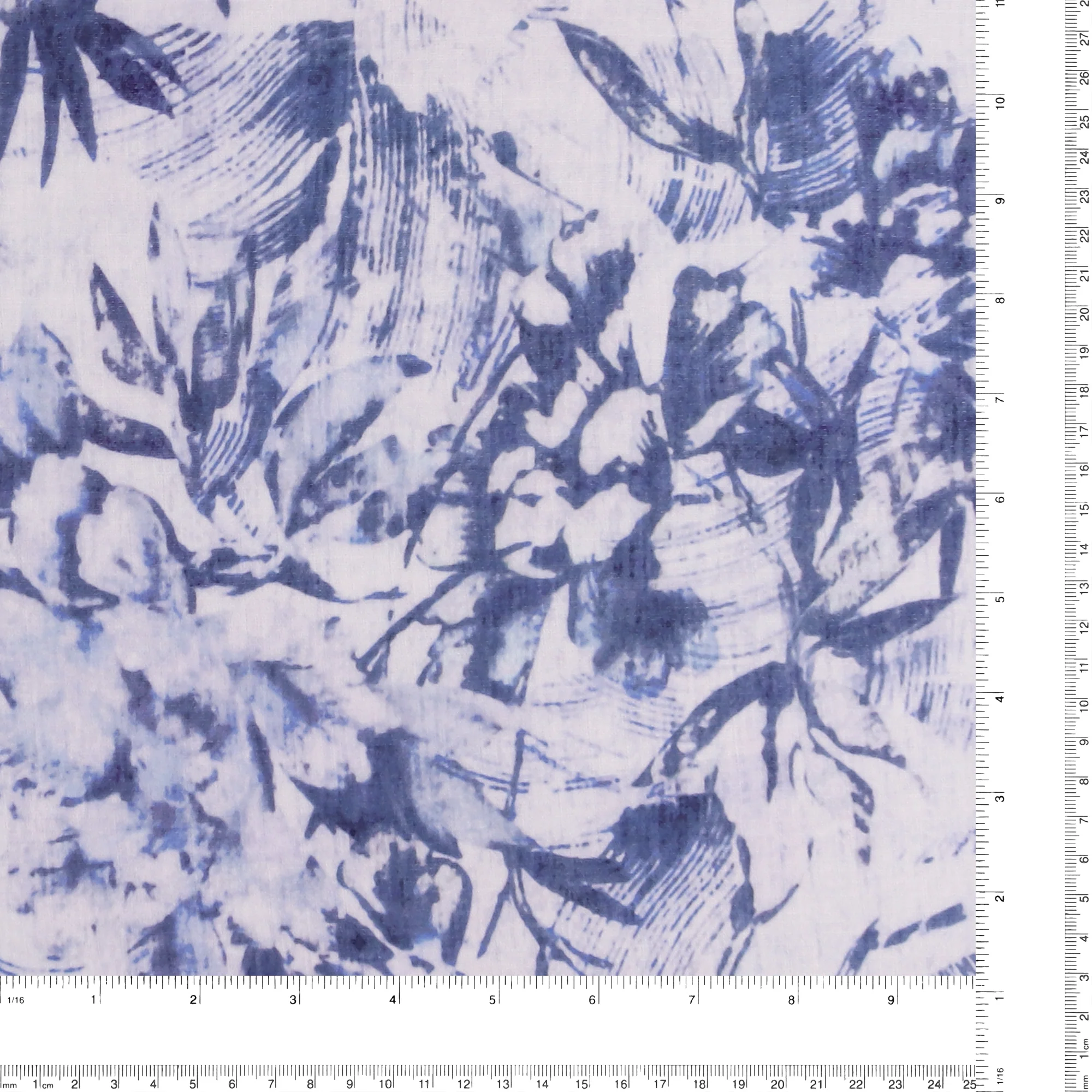 Printed Linen Look - TEXTURA - 005 - Denim - Image 3