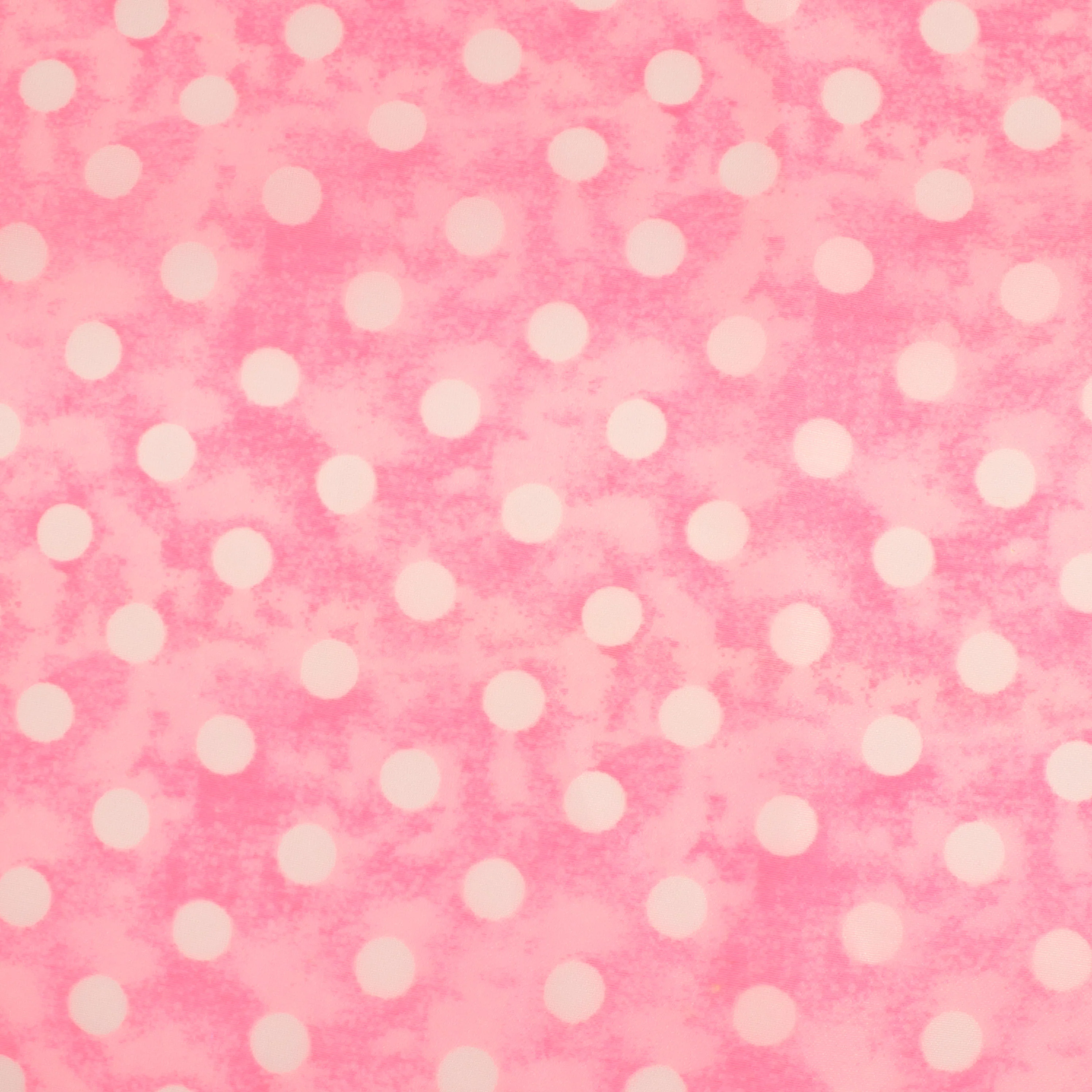 Printed organza - Dots - Pink