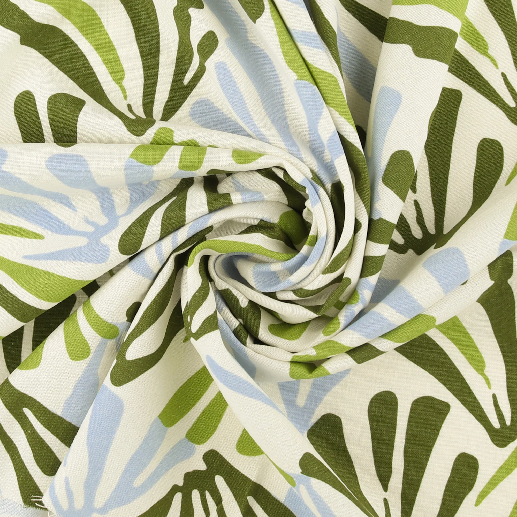 Printed Rayon Linen - SAN PAULO - 016 - Green - Image 2