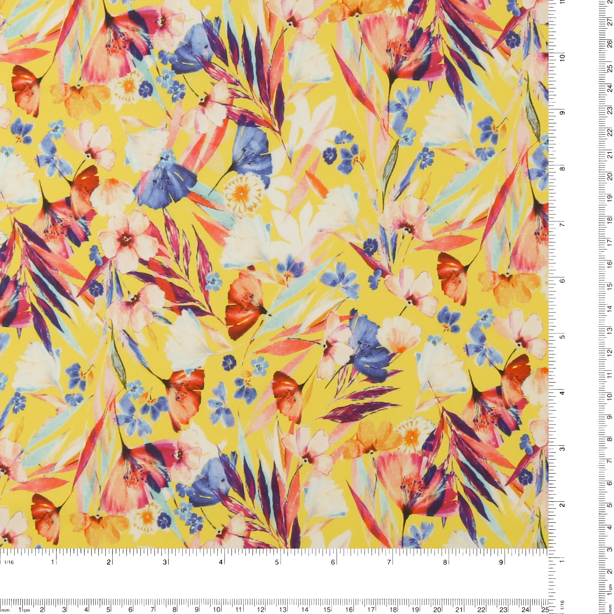 Printed Satin - IBIZA - 002 - Banana - Image 3