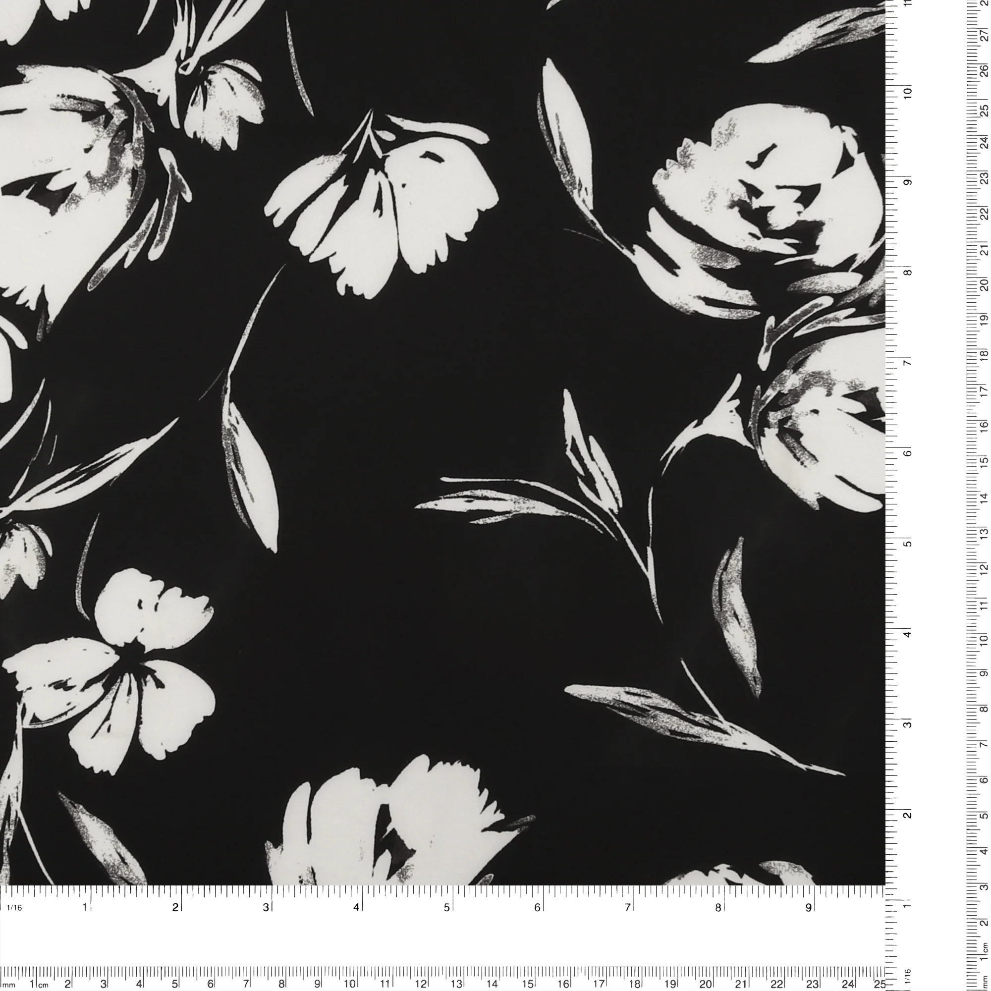 Printed Satin - MUSE - 002 - Black - Image 3