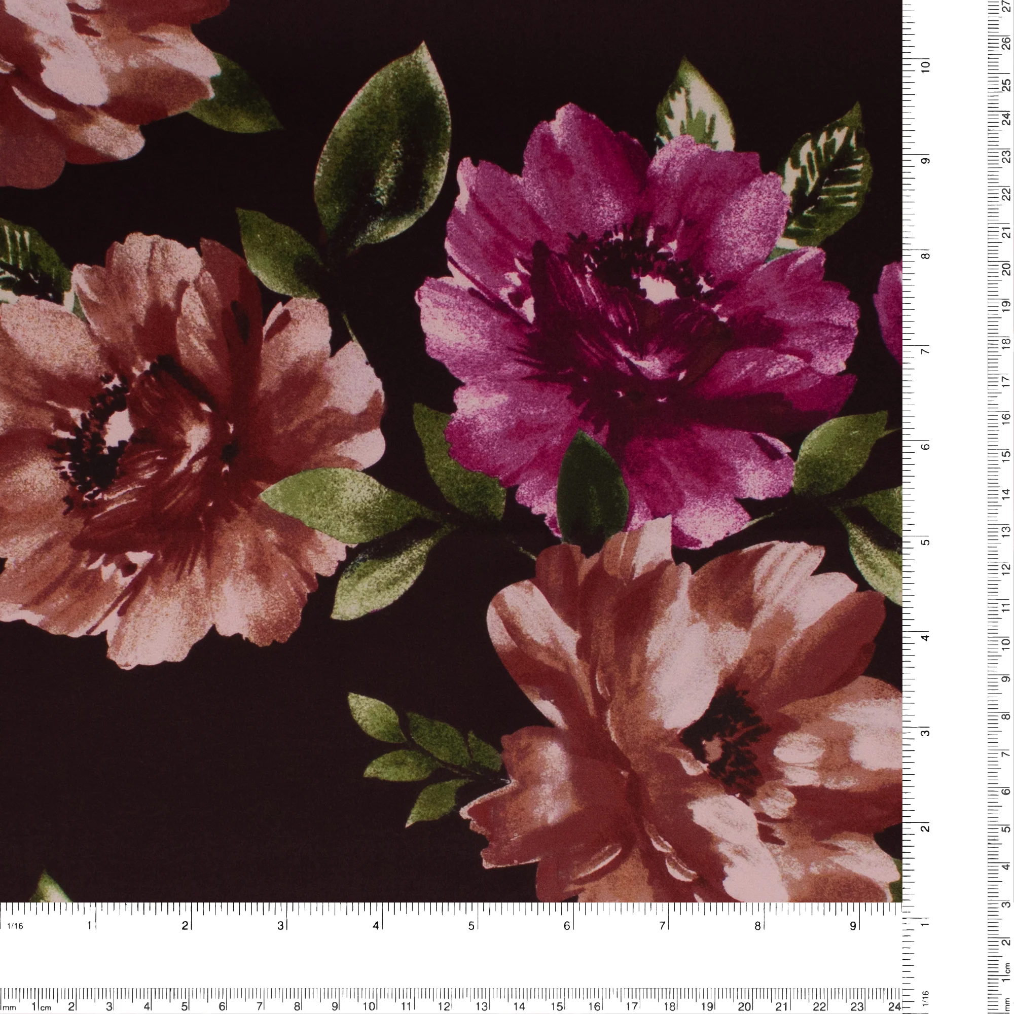 Printed Satin - NORA - 012 - Plum - Image 3