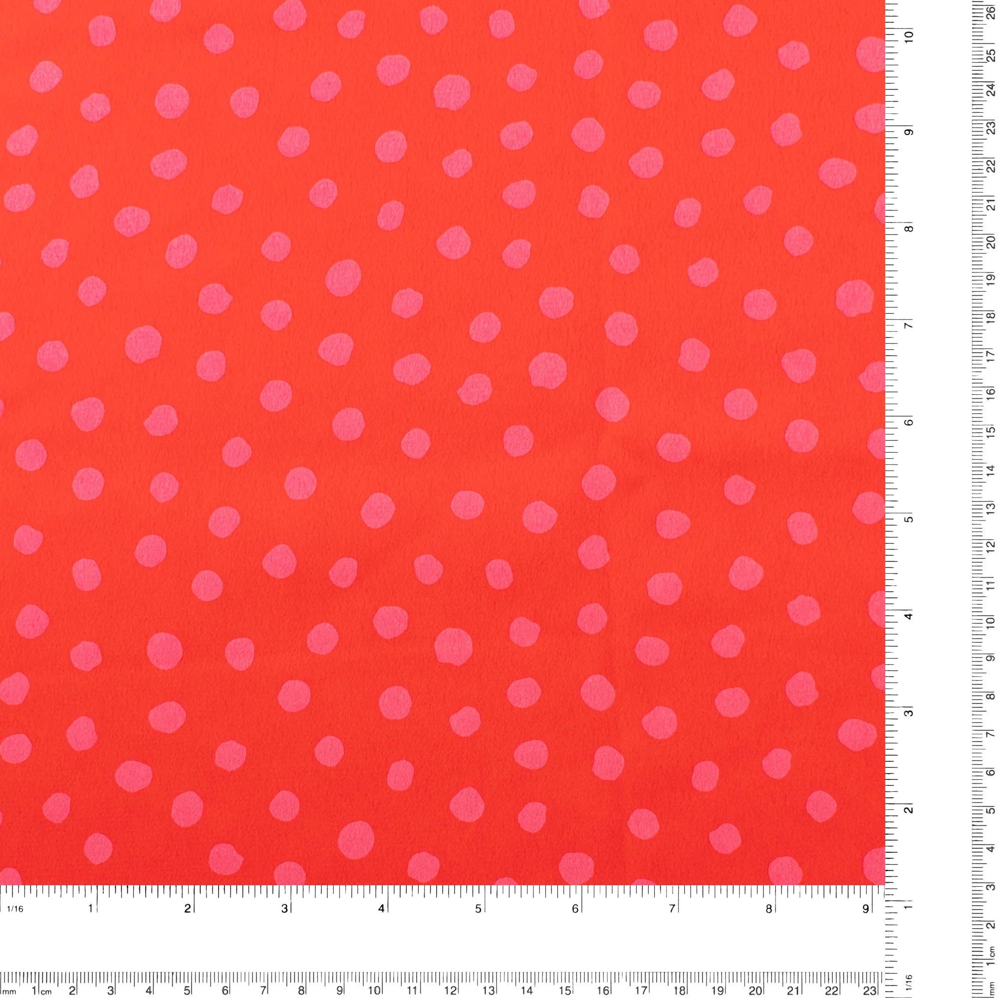 Printed Silky Polyester - BUBBLE - 007 - Red - Image 3