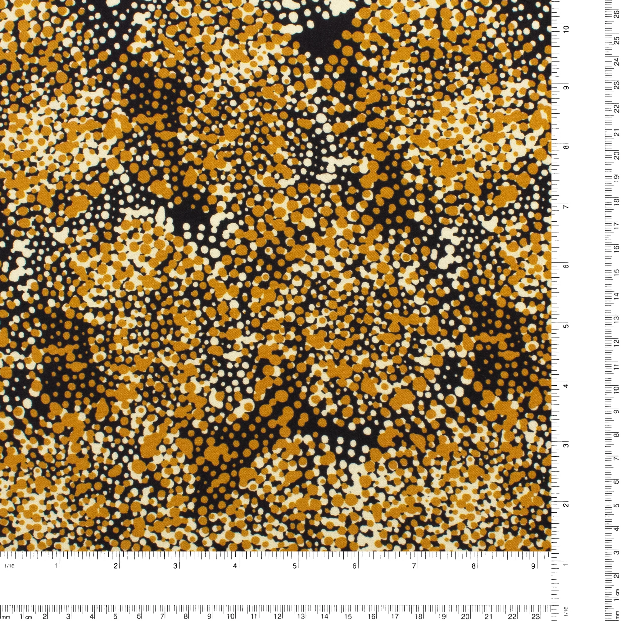 Rayon Challis Print - NORA - 005 - Mustard - Image 3