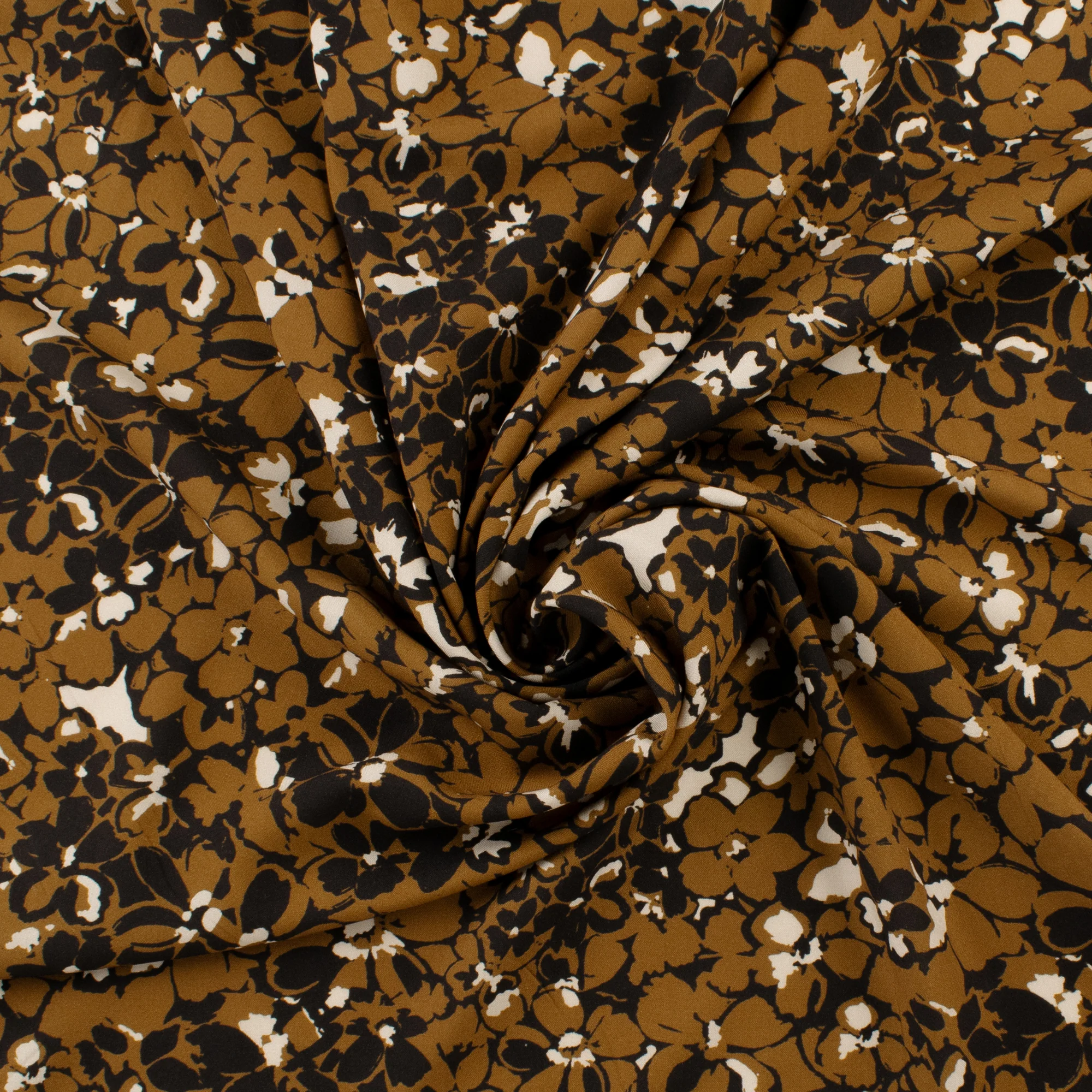 Rayon Challis Print - NORA - 007 - Brown - Image 2