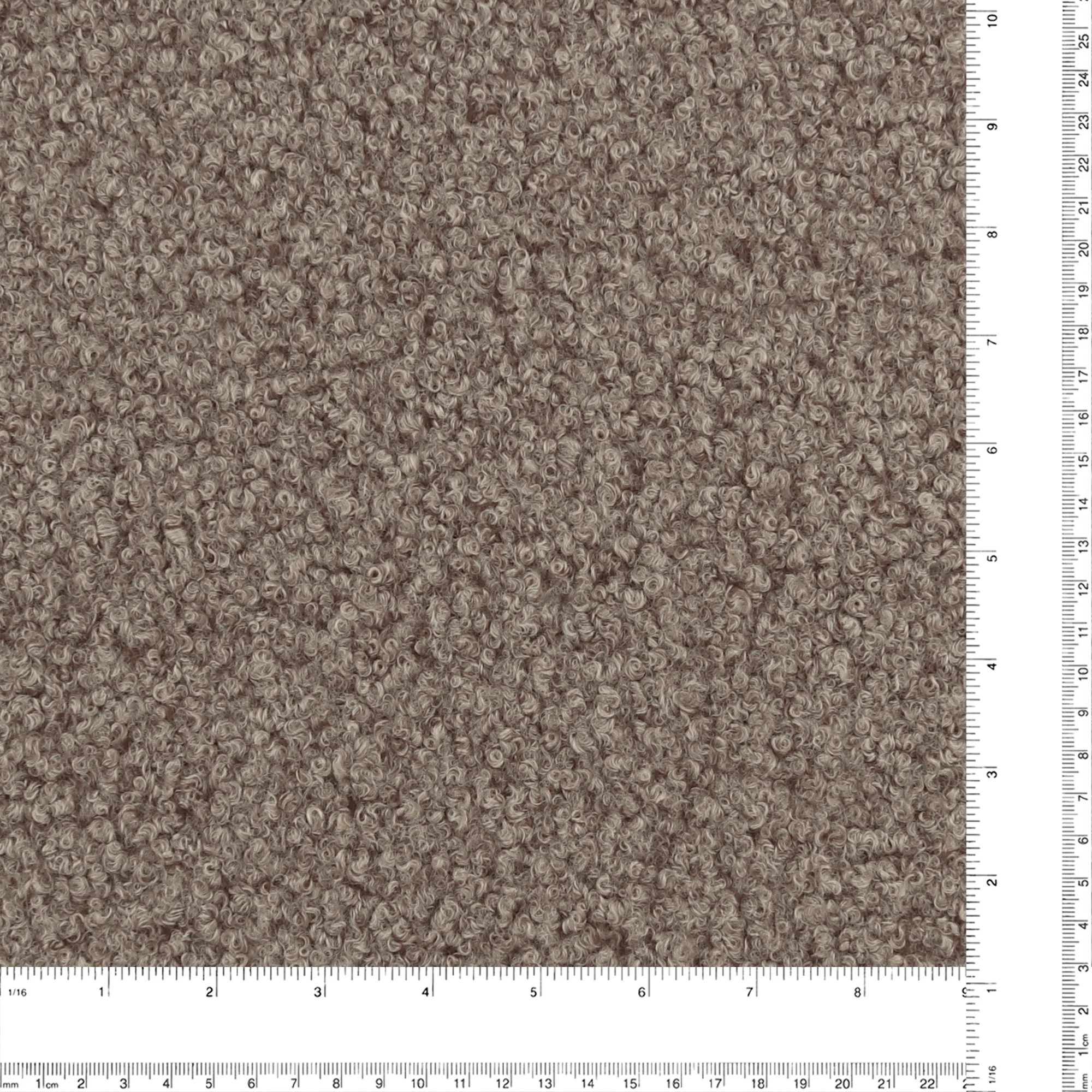 Solid Bouclé Coating - CURLY - 003 - Taupe - Image 3