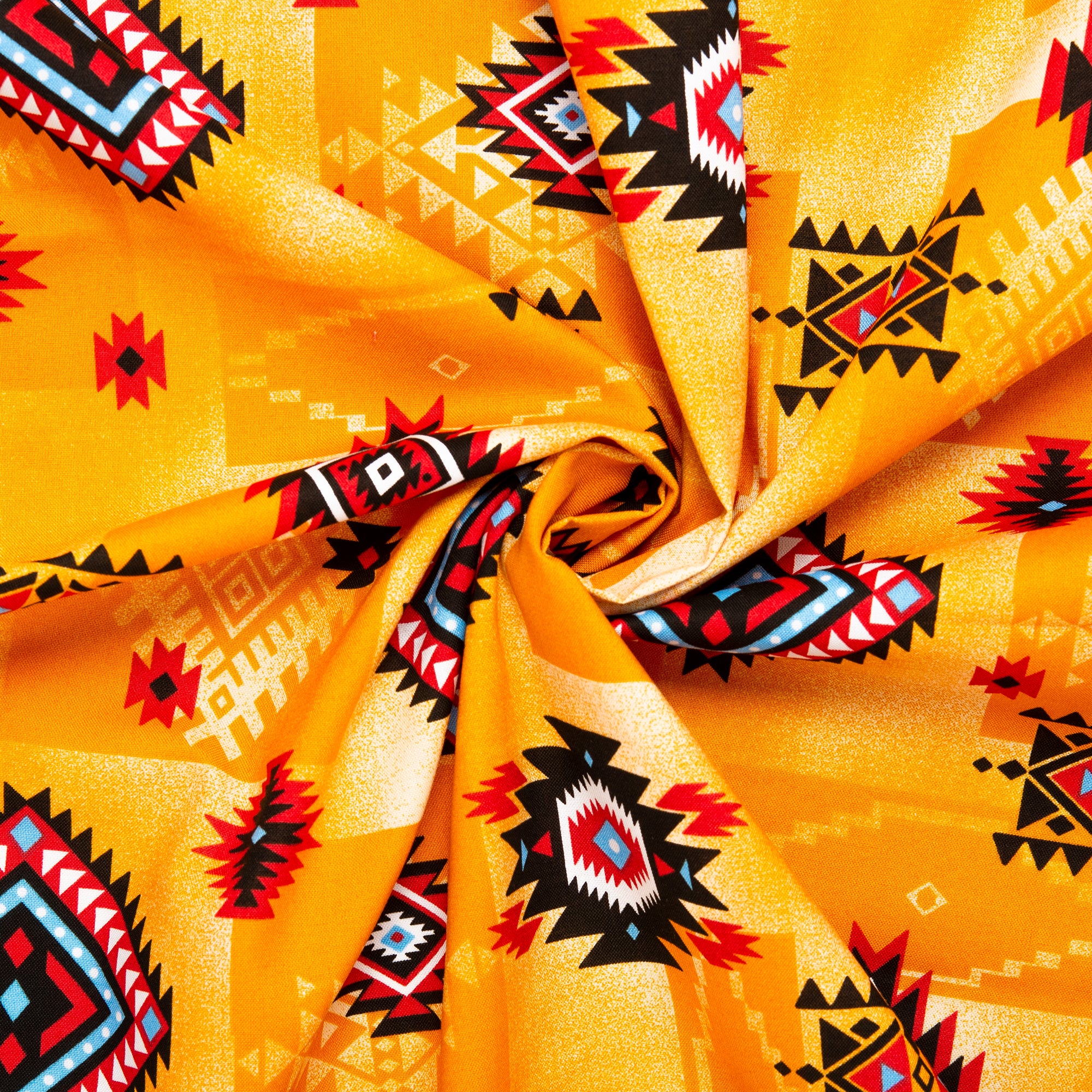 SPIRIT TRAIL Printed Cotton - Diamonds - Yellow - Image 2