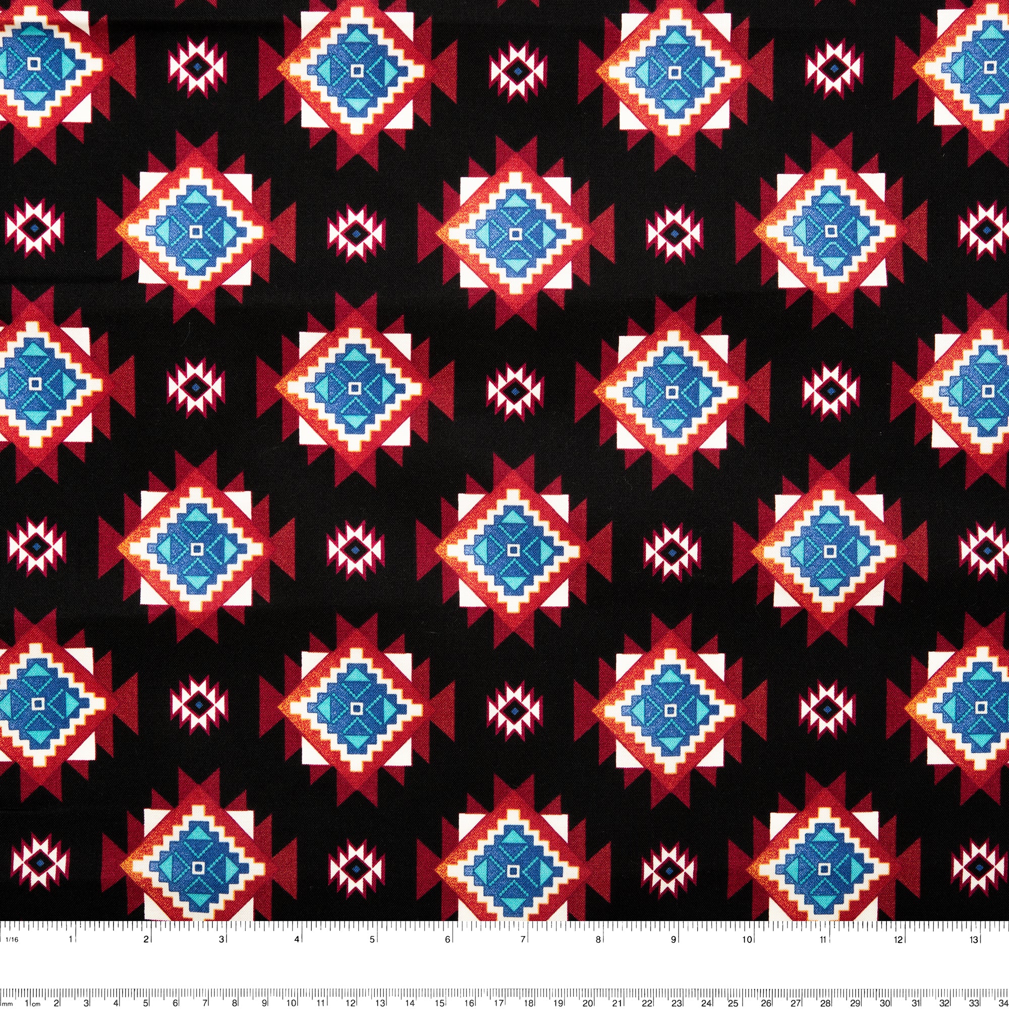 SPIRIT TRAIL Printed Cotton - Squares - Black - Image 3