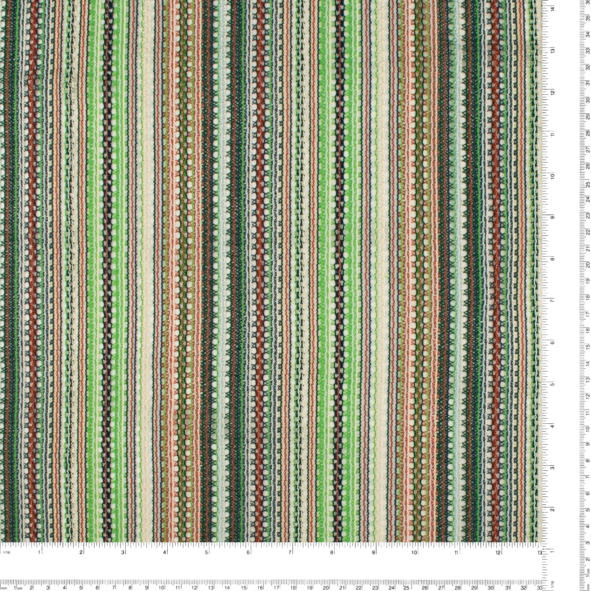 Striped Stretch Crochet - JANE - 001 - Green - Image 3