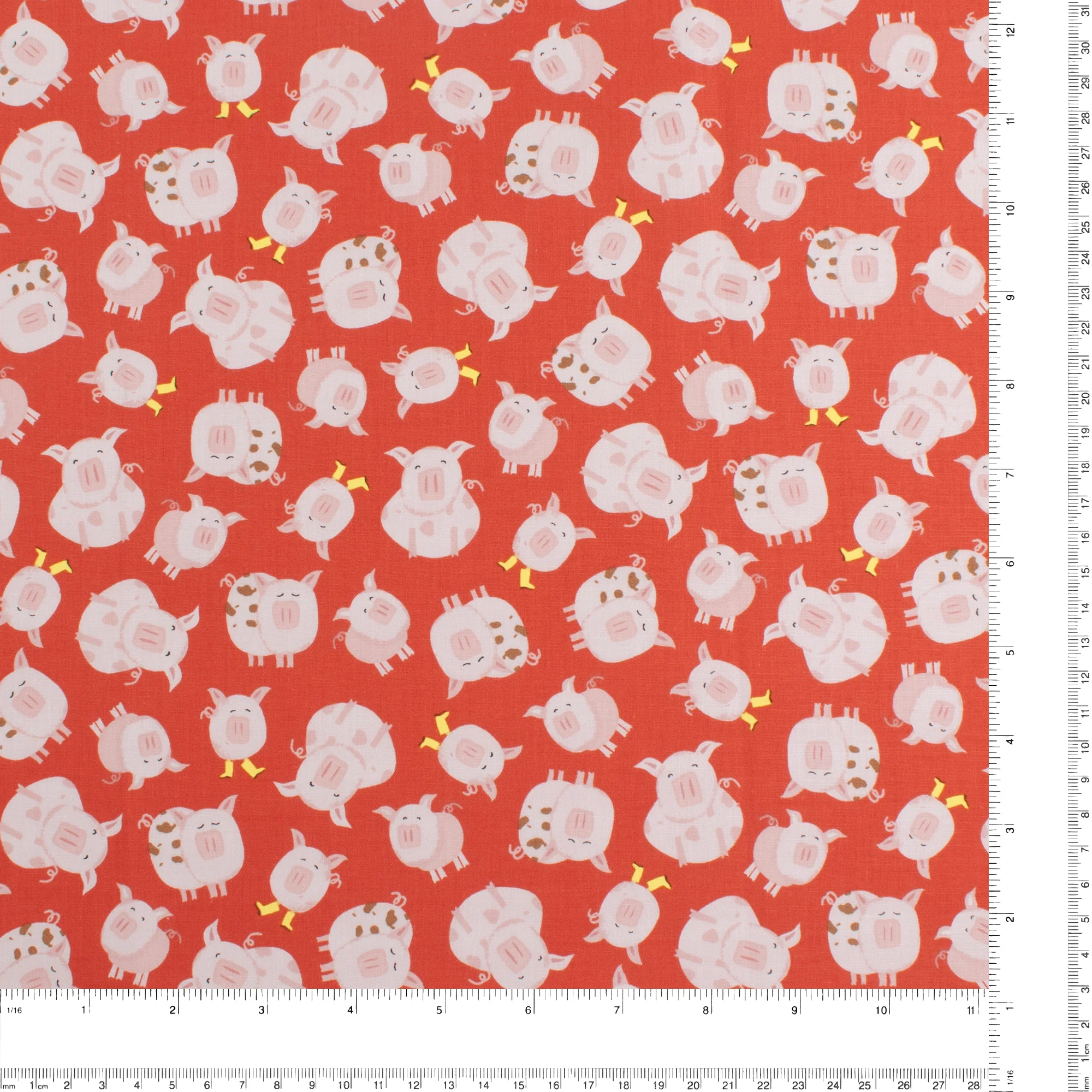 Studio E - Printed Cotton - FARM-TASTIC FRIENDS - 001 - Red - Image 3