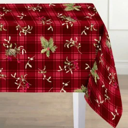 Tablecloth - Holly Plaid - Red - Image 3