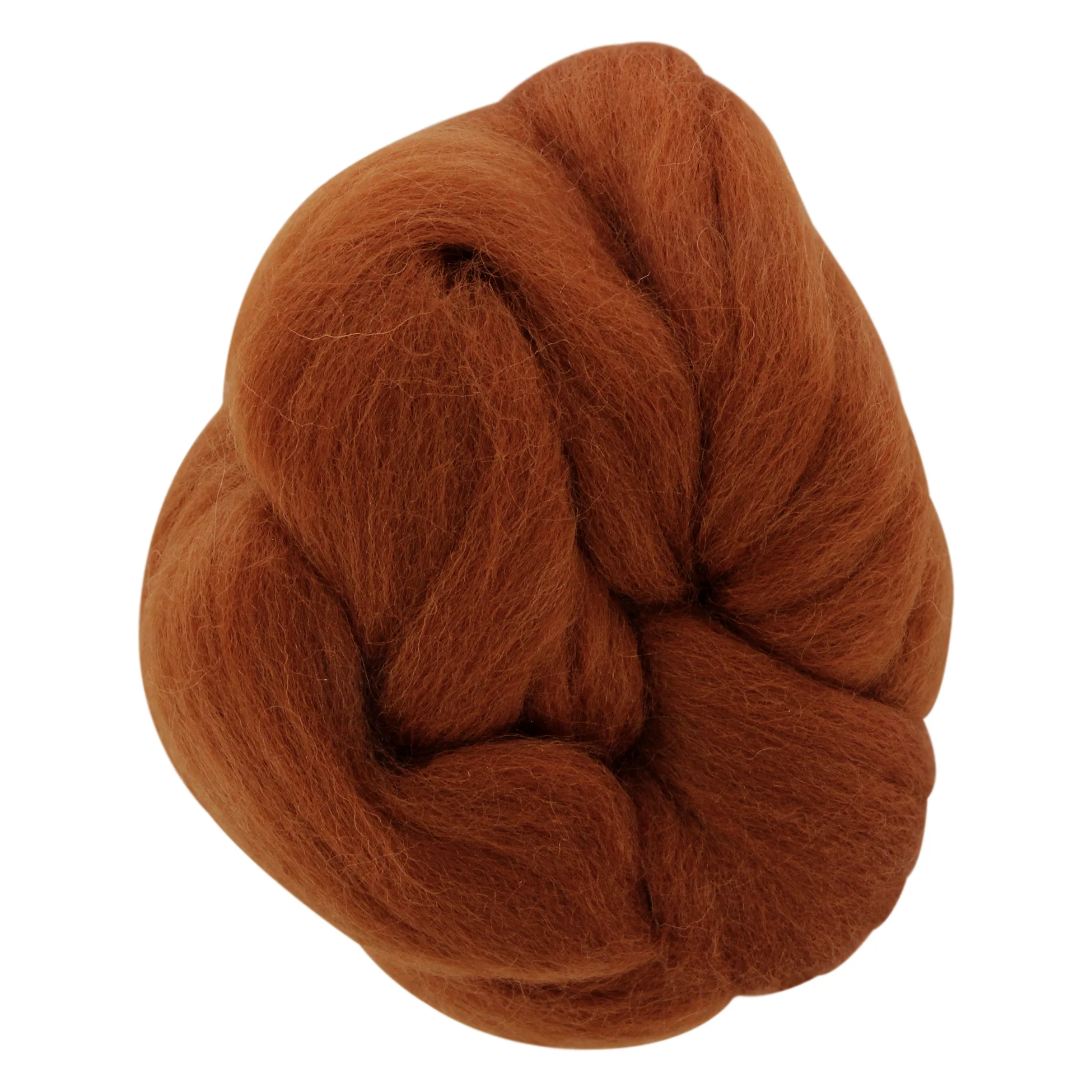 UNIQUE CRAFT Natural Wool Roving - 25g - Bister Brown - Image 2