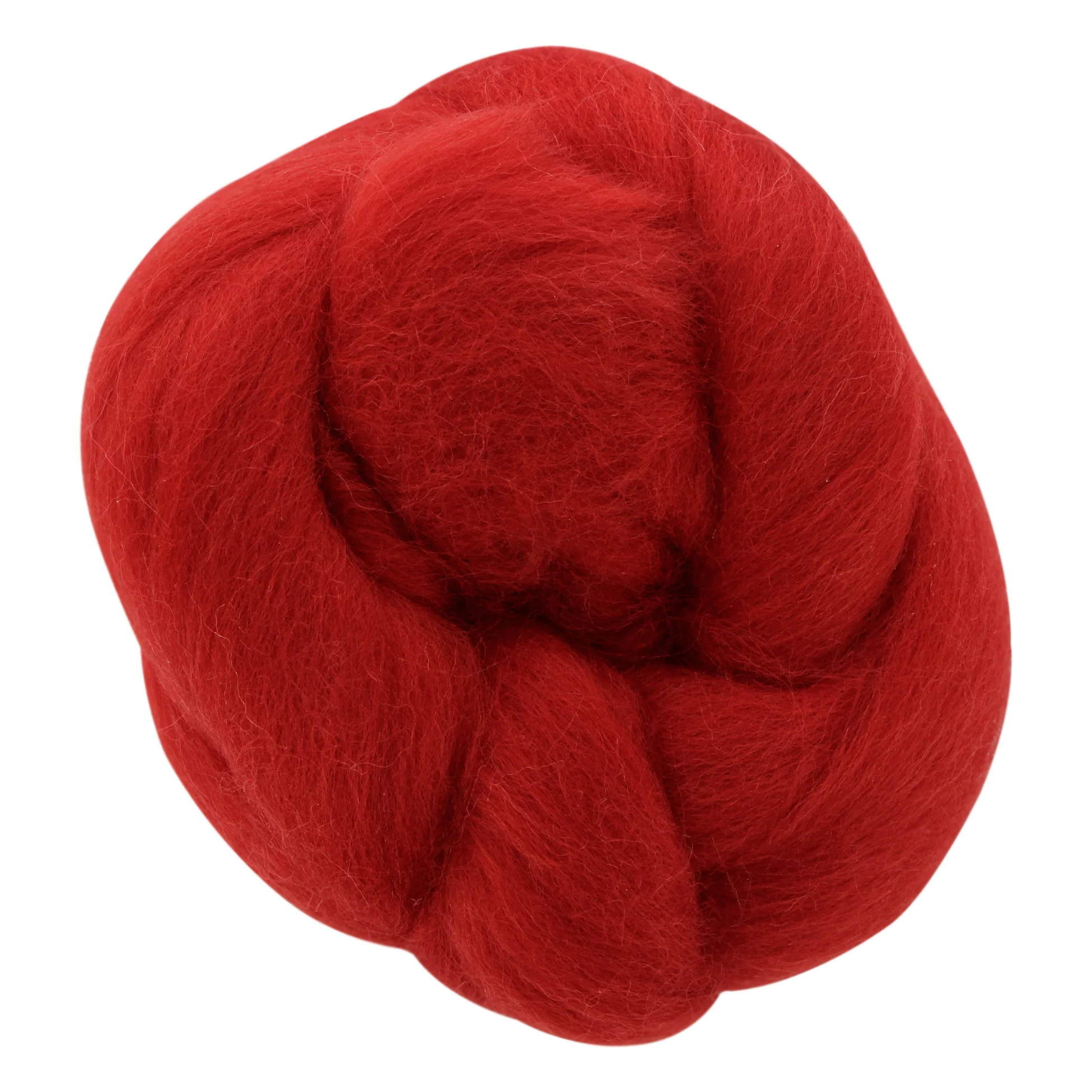 UNIQUE CRAFT Natural Wool Roving - 25g - Red - Image 2