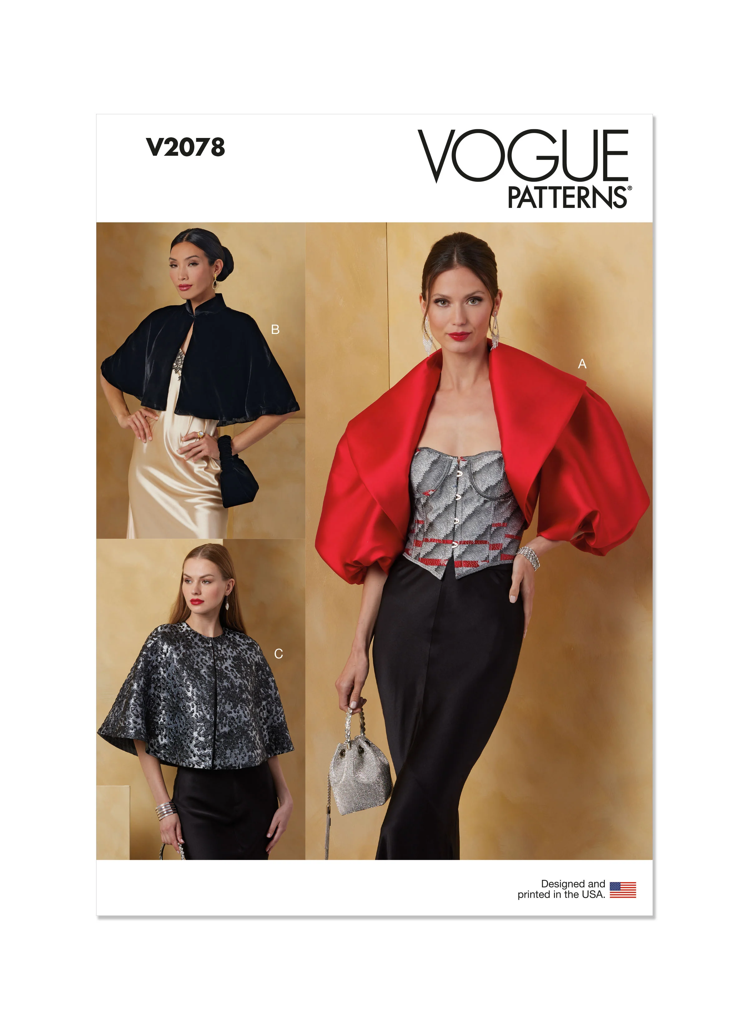 Vogue - V2078 MISSES' BOLERO AND CAPES